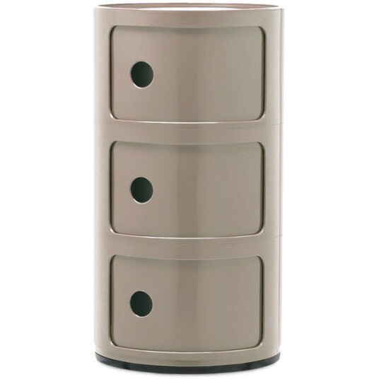 Kartell Componibili Classic Oppbevaring Med 3 Rom Dove Grey