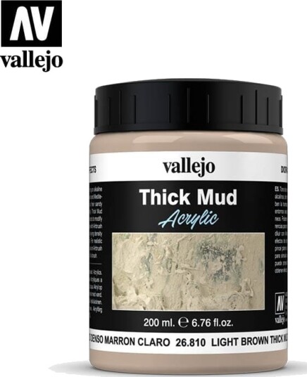 Vallejo Light Brown Thick Mud 200ml