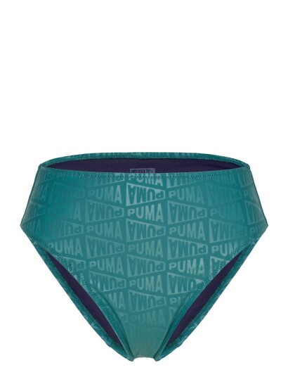Puma Swim Puma Swim Women Embossed High Waist Briefs 1P Green S Puma Swim Puma Swim Women Embossed High Waist Briefs 1P Green S