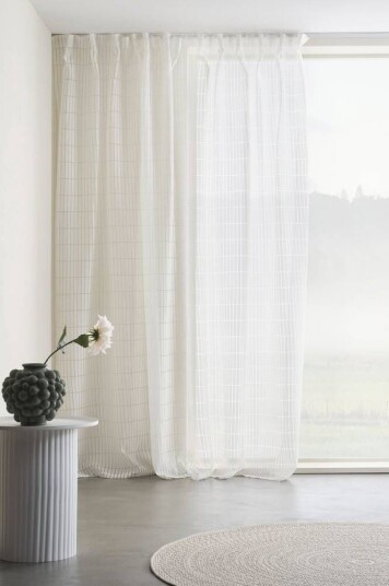 Jotex NILA gardin med multifunksjonsbånd 1 lengde - ekstra bred Naturhvit 1702681-01-250 1702681-01-300