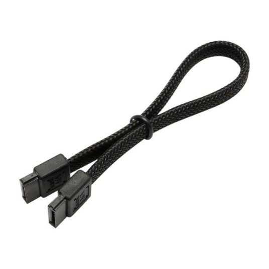 Eletra SATA Cable 0.2M sleeved SATAEXMA-01