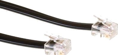 ACT Svart 2 m Flat Telefonkabel Med RJ12 Kontakter