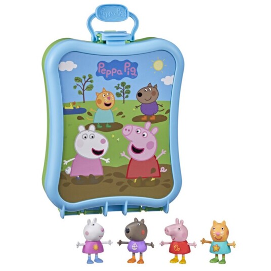 Peppa Gris Bærbart Lekesett Peppa'S Venner
