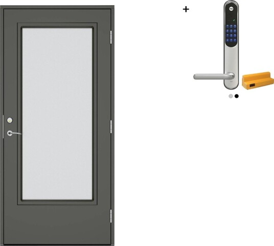 Ytterdør Swedoor Advance-Line Vision Lumina med Yale Entrus
