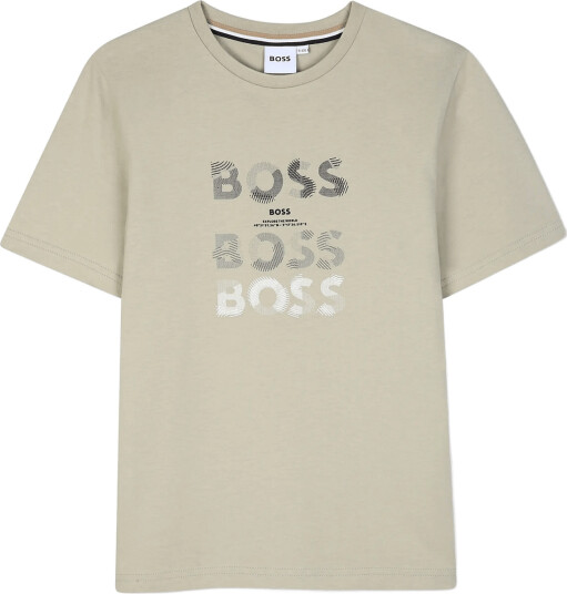BOSS Short Sleeves Tee Shirt Beige 116