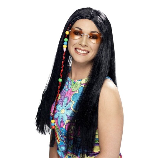 Smiffy's Hippieparykk Svart