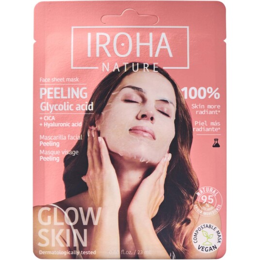 Iroha Nature Peeling Glycolic Acid Face Sheet Mask