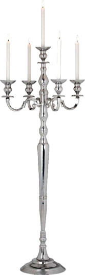 Dorre Alster 5-armet Aluminium Lysestake 150 cm Sølv