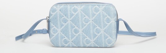 Calvin Klein Emblem Aop Denim Camera Bag   Blue   ONE SIZE