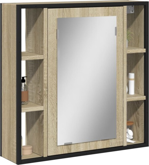 Speilskap til baderom sonoma eik 60x16x60 cm sponplate