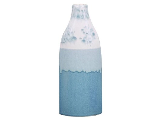 Beliani Vase 30 Cm Hvit/blå Callipolis