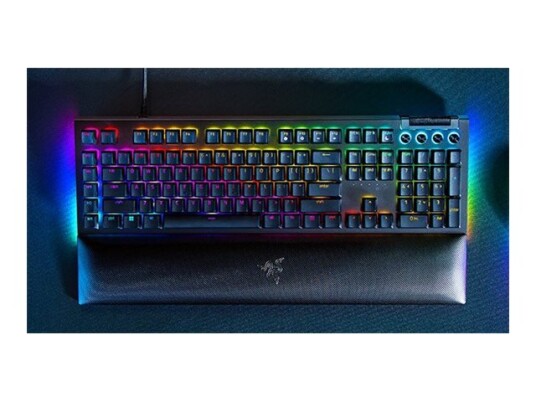 Razer Blackwidow V4 - Tastatur - Bakgrunnsbelyst - Usb-C - Usa - Tastsvitsj: Razer Green