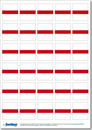 Sortimo Tekstetiketter Til Innsatsboks 30 Stk Rød 1 Ark Sortimo Tekstetiketter Til Innsatsboks 30 Stk Rød 1 Ark