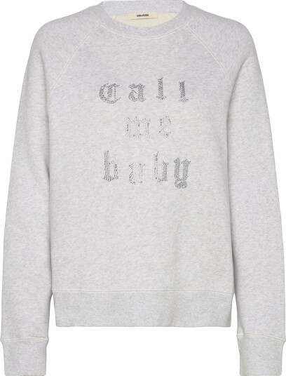 Zadig & Voltaire Upper Mo Call Me Baby Strass - Grey - XS