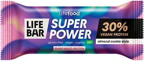 Lifefood Super Power proteinbar almond cookie Ø   40 gr
