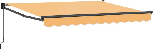 Uttrekkbar markise sand 4,5 × 3 m 100% polyester og aluminium