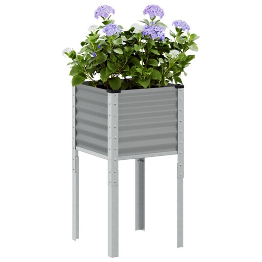 vidaXL Plantekasse grå 45x45x88 cm stål vidaXL Plantekasse grå 45x45x88 cm stål