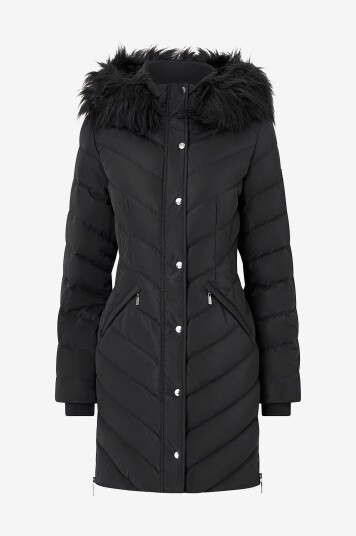 Bubbleroom Dunfrakk Down Coat Svart Bubbleroom Dunfrakk Down Coat Svart