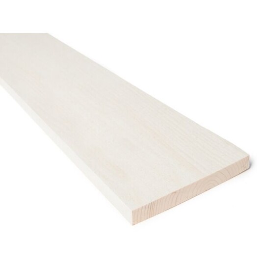 Bergene Holm Kledning rektangulær grunnet gran 22x173x7000 mm malt klasse 1 hvit