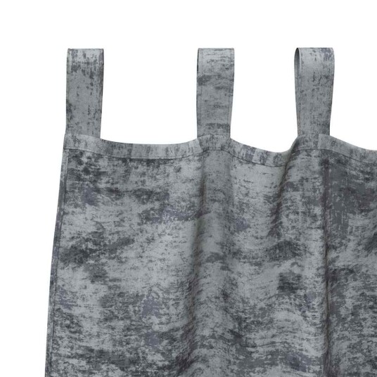 Gardin med gardiner 2 pcs Sølvgrå 260 x 140 cm Fløyel Gardin med gardiner 2 pcs Sølvgrå 260 x 140 cm Fløyel