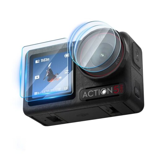 INF STARTRC skjermbeskytter i herdet glass for DJI Action 5 Pro 0 INF STARTRC skjermbeskytter i herdet glass for DJI Action 5 Pro 0