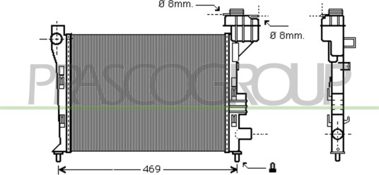 PRASCO ME320R001 Radiator motorkjøling