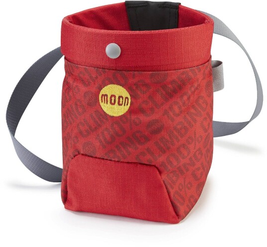 Moon Climbing Moon Trad Chalk Bag 100% True Red