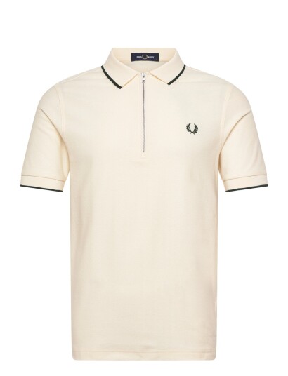 Fred Perry Crepe Pique Polo Shirt Cream L