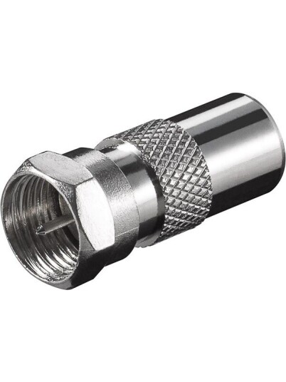 Pro F-adapter: F male > Coaxial male Pro F-adapter: F male > Coaxial male