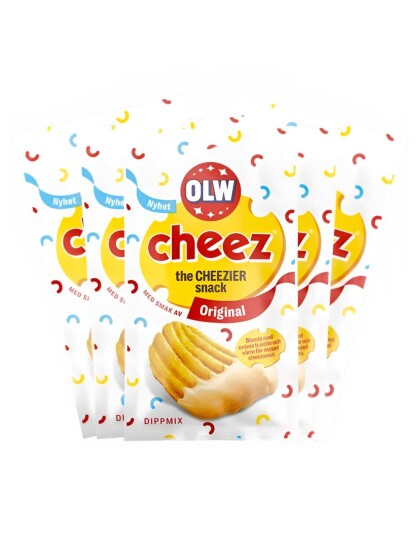 16 stk OLW Cheez Dipmix Original   Dip med Smak av Cheese Doodles   Hel Eske