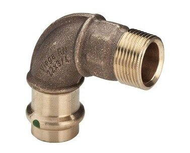 Viega Sanpress 90° Bøy 15x12 mm i Stål for Overvanns- og Drensrør