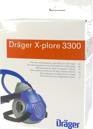 Dräger Åndedrettsvern Halvmaske X Plore 3300 Gr.M For Bajonett R55330