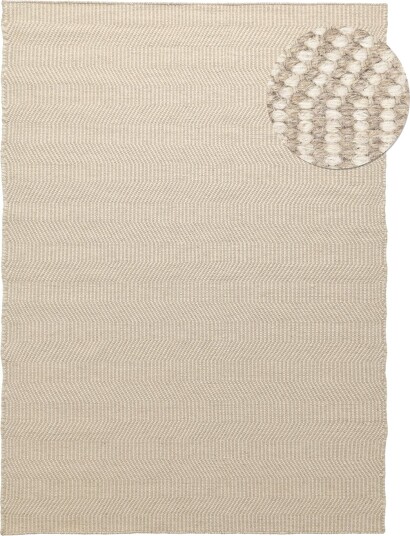 Ullteppe Larkana beige/hvit Størrelse: 200 x 290 cm