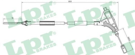 Lpr Tautrekk parkeringsbrems LPR C0375B Lpr Tautrekk parkeringsbrems LPR C0375B