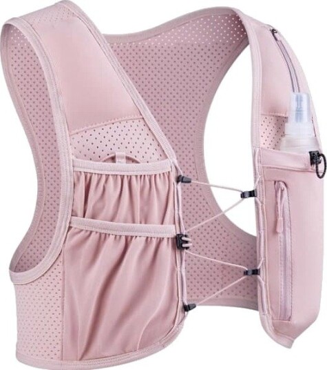 Løpevest og 500 ml myk flaske inkludert lett reflekterende hydreringsryggsekk med justerbare stropper Rosa* F2
