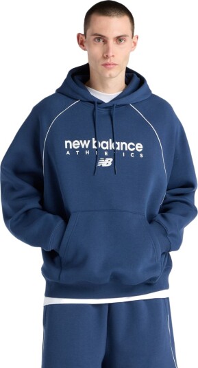 New Balance Linear Graphic Fleece Hoodie Navy L