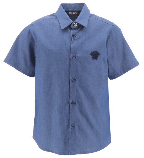 Versace Skjorte Blå m. Navy 10 år 140 Skjorte K/E Versace Skjorte Blå m. Navy 10 år 140 Skjorte K/E