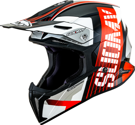 Suomy Crosshjelm X-Wing Amped Svart-Rød