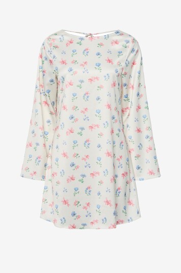 pieces Kjole pcMillie LS Short Boatneck Dress WV Hvit