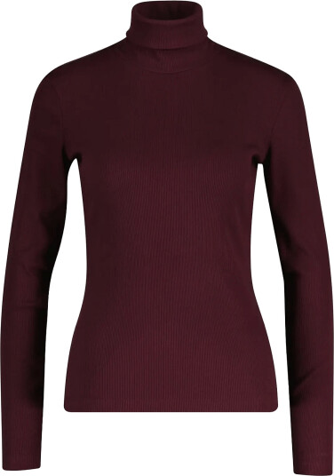 Gant Slim Ribbed Ls Turtleneck Burgundy XS