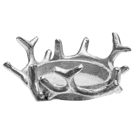 VEGA Lysestake Lilian; 12x6 cm (ØxH); Sølvfarge; Rund