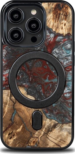 Bewood Unique iPhone 15 Pro-deksel Planets Pluto, MagSafe-kompatibel