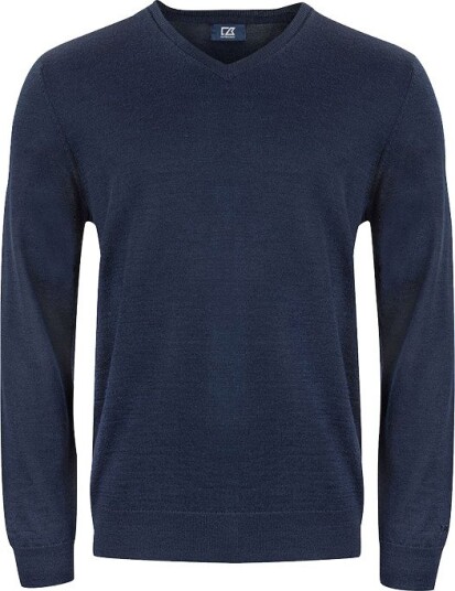 Cutter & Buck Vernon V-Neck Merino Blå Golfgenser herre Navy (580) XX-Large
