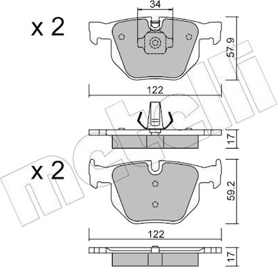 METELLI 22 0644 4 Bremseklosser