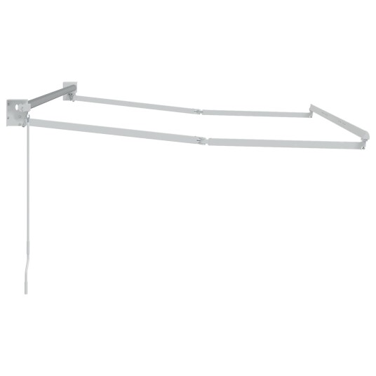 Manuell uttrekkbar markiseramme Hvit 3,5 x 2 m Aluminium