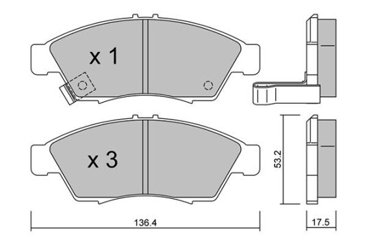 Bremseklosser AISIN BPSZ 1003