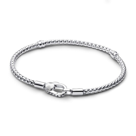 Pandora Moments Armbånd i 925 sølv med nagler 18 cm Pandora Moments Armbånd i 925 sølv med nagler 18 cm