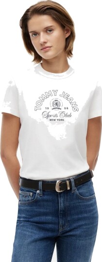 Tommy Jeans Tjw Reg Heritage Logo Ss Tee White S