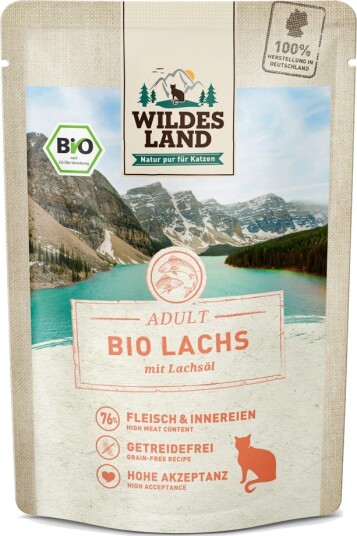 Wildes Land Bio Økologisk PUR Våtfôr Laks med Lakseolje 12x85g Wildes Land Bio Økologisk PUR Våtfôr Laks med Lakseolje 12x85g