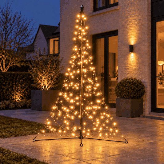 Fairybell 2 meter med flyttbar stang 256 LED-Lys - Premium - Varm hvit / Flerfarget